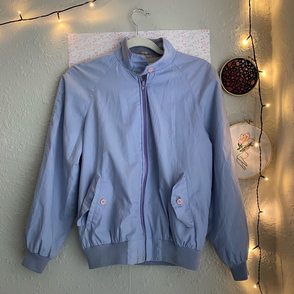 Vintage Lilac Bomber Jacket